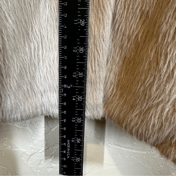 Theory Visterna Faux Fur Virgin Wool Plush Vest Snap/Zip Jacket Womens Size M - Picture 7 of 9